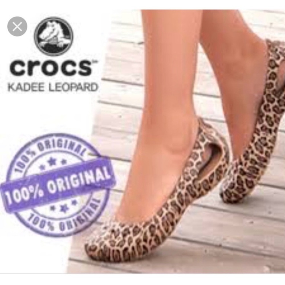 Crocs Kadee leopard size 7 ladies shoes